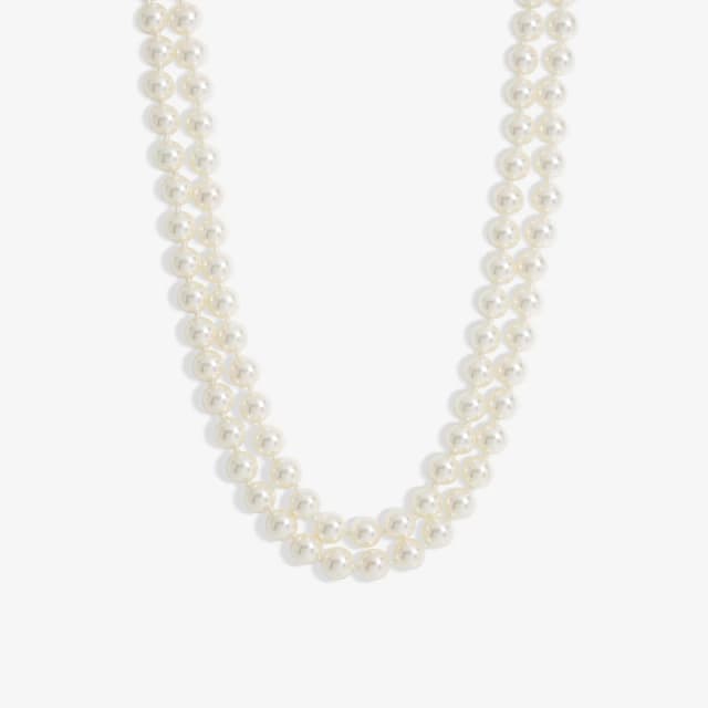 Jon Richard Gold Plated Double Row Pearl Choker Necklace Gold