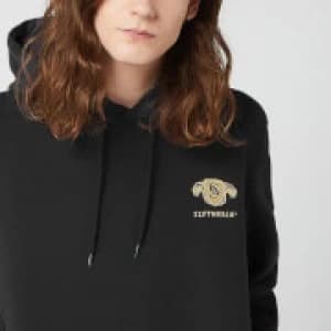 Harry Potter Slytherin Unisex Embroidered Hoodie - Black