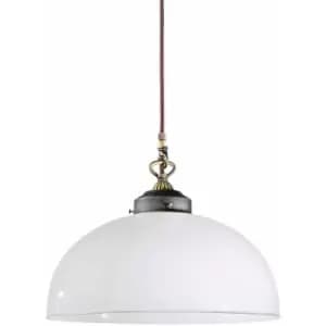 NONNA pendant in antique brass 1 bulb, height 32 Cm