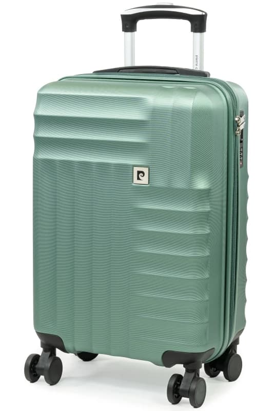 Pierre Cardin Soleil 22" Wheeled Carry On Hard Sided Cabin Suitcase Luggage Olive in Green Size: Small Green Unisex Small