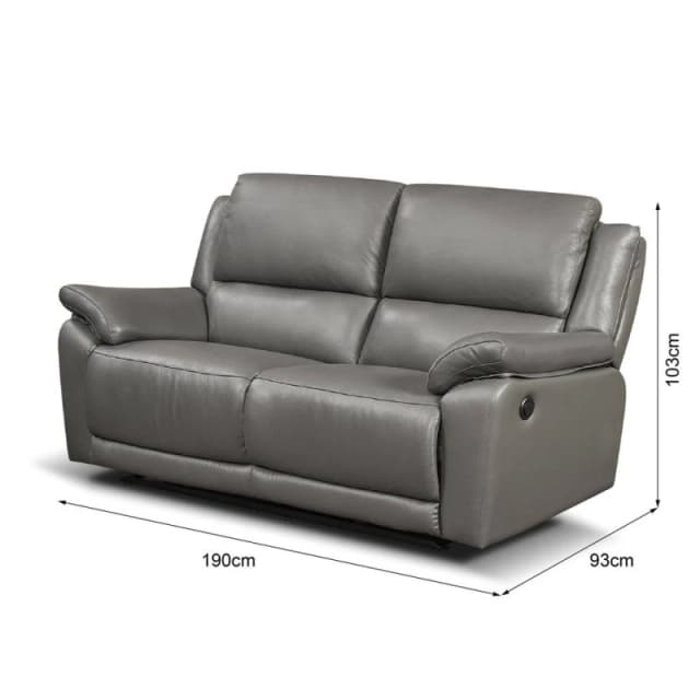 Home Garden Direct Scylla Recliner Sofa Set Power Reclining Sofas in Grey Size: 3 Seater Grey Unisex 3 Seater