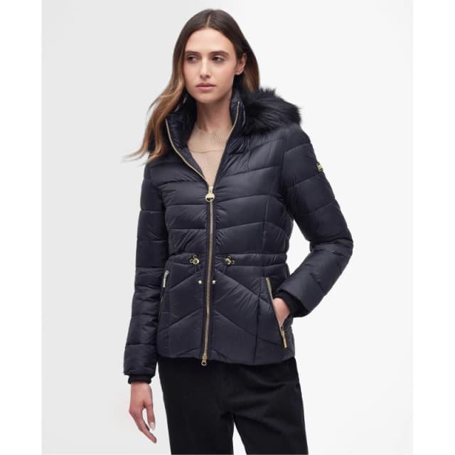 Barbour International Island Quilted Jacket - Black 8