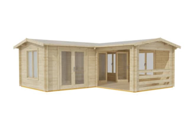 Shire Suzy 18Gx18 44mm Log Cabin With Inside And Outside Areas