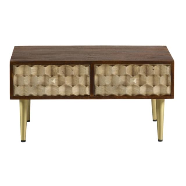 Indian Hub Edison Coffee Table With 2 Drawers