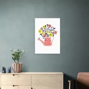 East End Prints No Rain No Flowers Framed Print MultiColoured