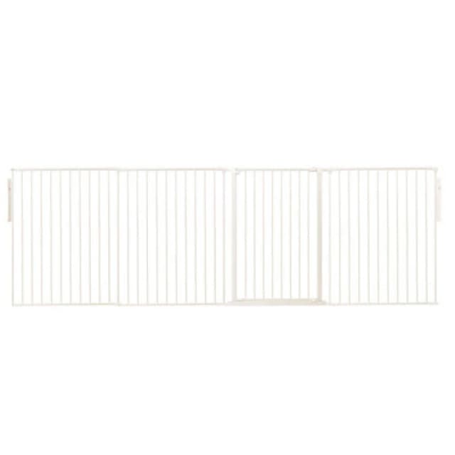 Safetots Premium Extra Tall Room Divider, Up To 298Cm Wide, White, 105Cm Tall, Multi Panel Barrier For Baby And Toddler