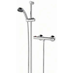 Bristan Zing Cool Touch Thermostatic Bar Mixer Shower & Adjustable Riser Kit