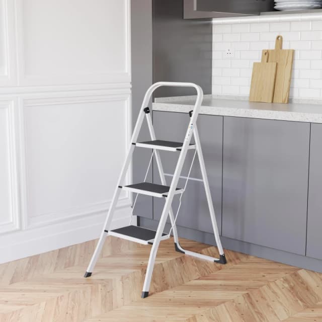 Lassic Home Vida 3 Step Ladder With Anti Slip Mat White unisex 3 Step