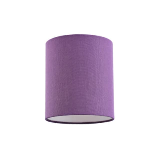Happy Homewares Contemporary And Elegant Vivid Purple Linen Fabric 18Cm High Cylinder Lamp Shade
