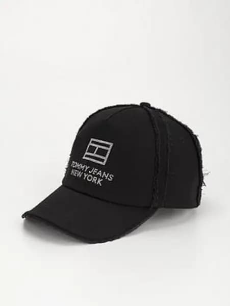 Tommy Jeans Diamante Logo Graphic Cap - Black Women