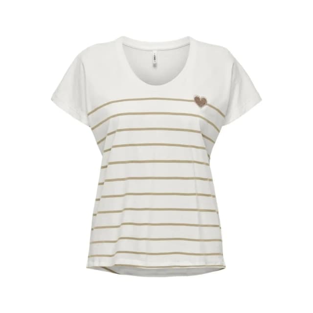 Only Womens T-Shirt Only Emily Life Blanc Female S