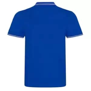 AWDis Mens Stretch Tipped Piqu Polo Shirt (M) (Navy/White)