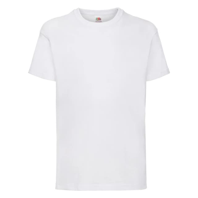 Fruit of the Loom Valueweight Short Sleeve T-Shirt Pack of 2 in White Size: 12-13 Years White Unisex 12-13 Years