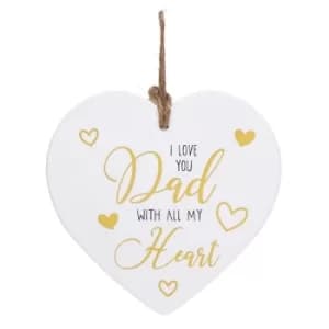 Golden Sentiments Heart Dad