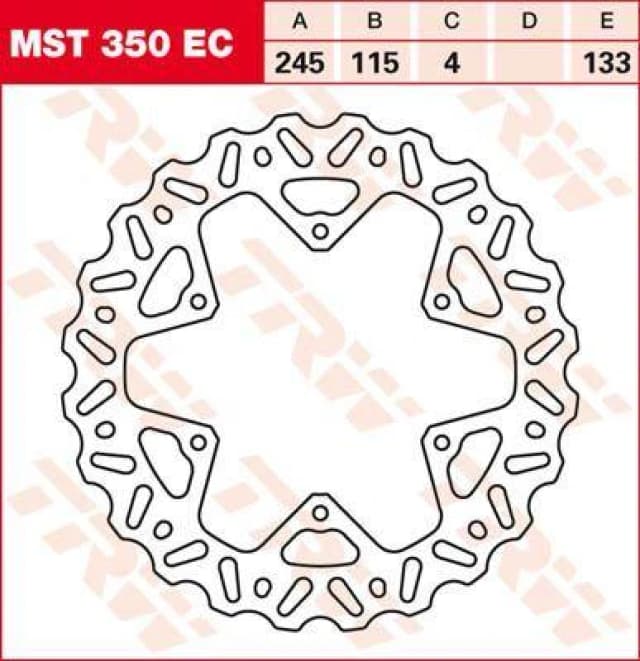 TRW MST350EC Brake disc Cross Design slotted Brake Disc (82)