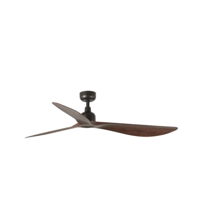 Netlighting Out Walnut Large 3 Blade Ceiling Fan Dark Brown IP44 Brown Unisex