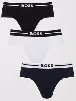 BOSS Bodywear 3 Pack Bold Hip Briefs - Multi Size M Men