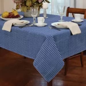 Tablecloths Gingham Tablecloth Blue 72 Round - Blue - Alan Symonds