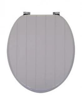 Aqualona Grey Tongue And Groove Toilet Seat