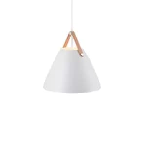 Strap 36cm Dome Pendant Ceiling Light White, E27