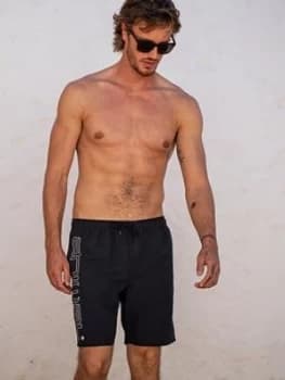 Animal Elasticated Swim Board Shorts - Black