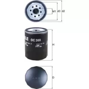 x1 Mahle Oil Filter OC369 76824262 OE 6391840101 MN960320 6391840101 Made in CN