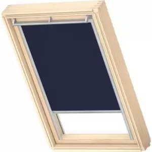 Original Blackout Roller Blind (DKL), Silver Frame, 2, 308, M08, Dark Blue - Dark Blue - Velux