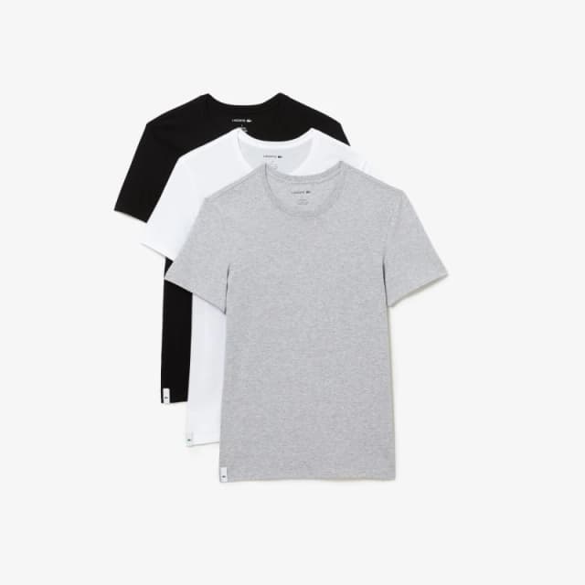 Lacoste Mens Underwear Knit T-Shirt White/Silver male XS