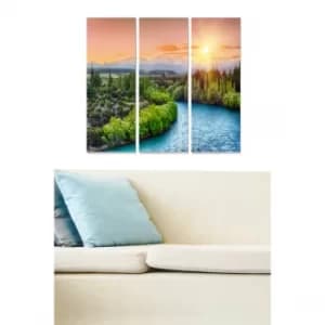 MDF260447723 Multicolor Decorative MDF Painting (3 Pieces)