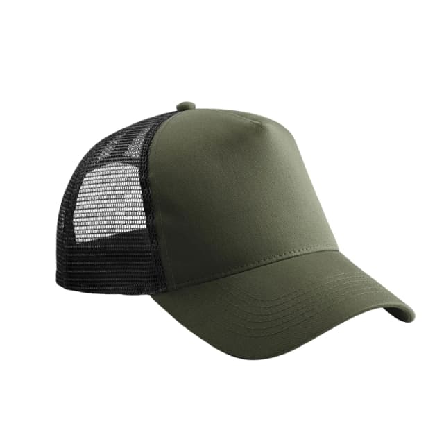 Beechfield Beechfield Men Snapback Trucker Cap in Olive Olive One Size Male 5063377407990