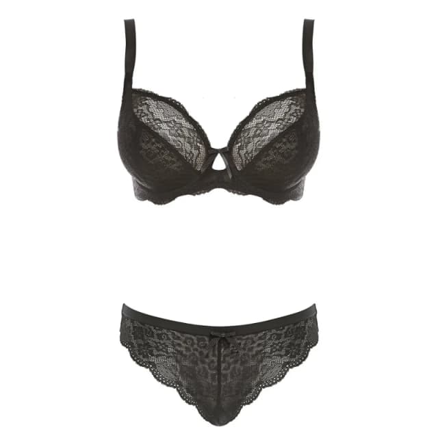 Freya Womens underwired plunge bra Freya Fancies Noir Female 80F