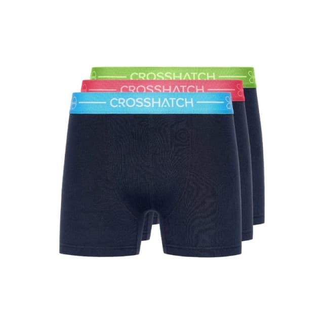 Crosshatch Crosshatch Men Astral Bright Boxers 3pk in Navy Size: Small Navy S Male 5059294564526