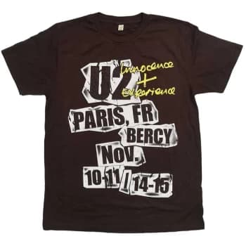 U2 - I+E Paris Event 2015 Unisex Large T-Shirt - Brown