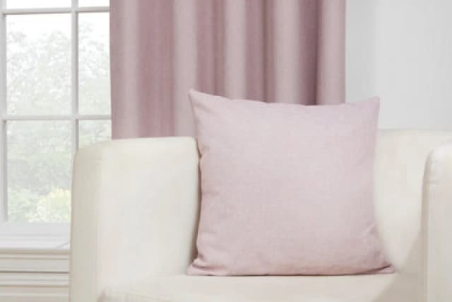 Sundour Eclipse - 100% Blackout Thermal Self-Lined Curtains - Eyelet - 100% Polyester (Rose, Cushion Cover - 18'' X 18'' (Single))