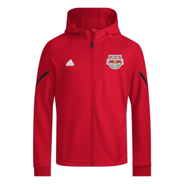 adidas New York Red Bulls Anthem Anorak Jacket 2023 2024 Adults Red S