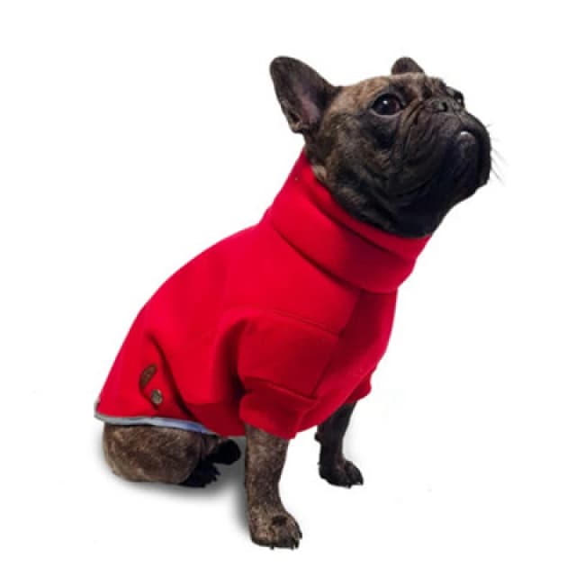 Ancol Red 'Muddy Paws' Lightweight Cosy Polar Fleece Medium Dog Sweater Red