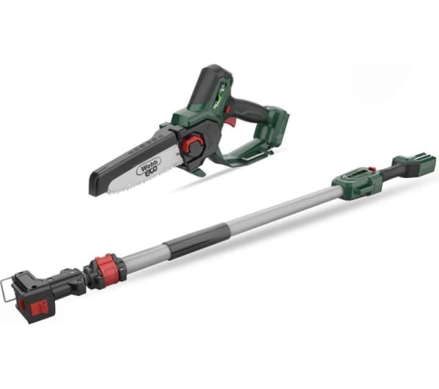 Webb WEV20EXTPS 20v Cordless Pruning Saw 150mm with Extension Pole WEV20EXTPSB2 Batteries: 1 x 2ah Li-ion