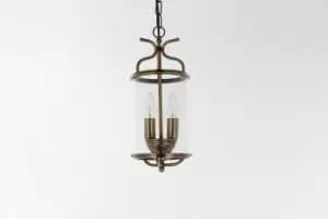 Winchester Blown Glass Brass Lanterns Pendant Ceiling Light
