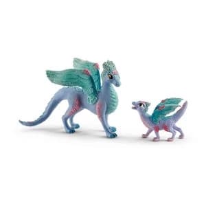 Schleich Bayala Blossom Dragon Mother and Baby Figures