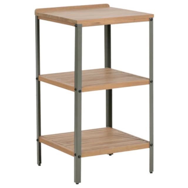 Beliani Outdoor Kitchen Island Ivrea Certified Acacia Wood Brown