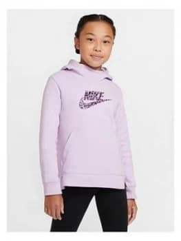 Nike Nsw Pullover Printed Hoodie - Purple