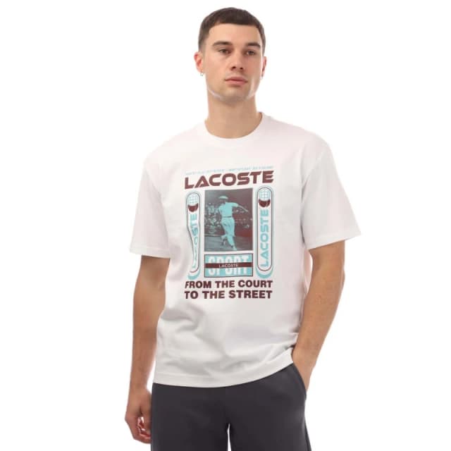 Lacoste Relaxed Fit Ren Print T-Shirt White male M