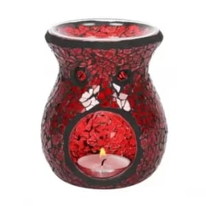Small Red Crackle Oil Burner