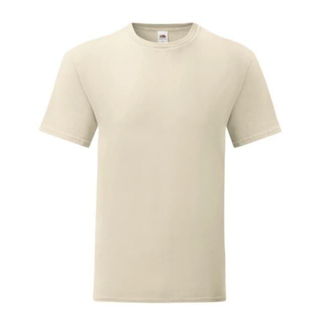 Fruit Of The Loom Fruit of the Loom Men Iconic 150 T-Shirt in Natural Size: Small Natural S Male 5063425299515