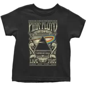 Pink Floyd - Carnegie Hall Poster Kids 5 Years Toddler T-Shirt - Black