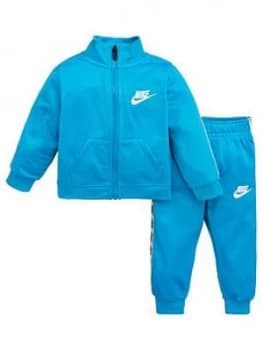 Nike Sportswear Infant Boys Block Taped Tricot Tracksuit - Blue