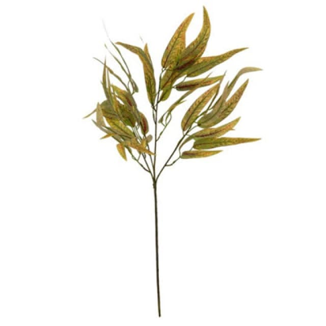 Hill Interiors Variegated Long Leaf Eucalyptus Spray Artificial Flower - Plastic - L75 X W75 X H75cm - Green
