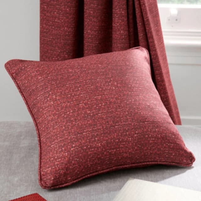 Dreams & Drapes Pembrey Textured Red Filled Cushion