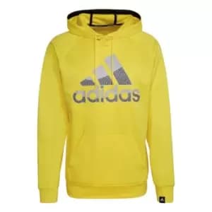 adidas AEROREADY Game and Go Big Logo Hoodie Mens - Impact Yellow / Impact Yellow