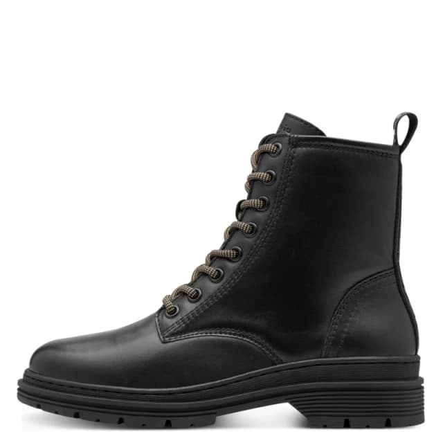 tamaris Lace-Up Ankle Boots in Leather Black Women 36 (3.5);38 (5);41 (7)